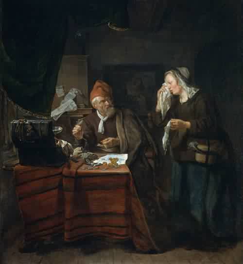 Gabriel-Metsu-xx-Usurer-with-a-Tearful-Woman-1654